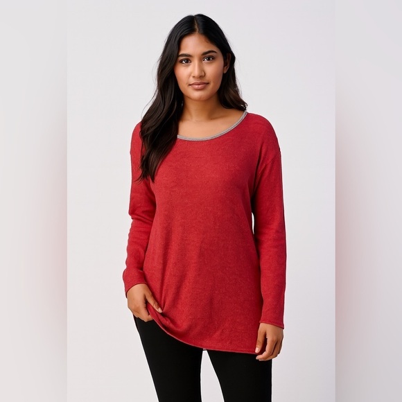 Sweaters - Pink & Gray Colorblock Crewneck Sweater Shirt